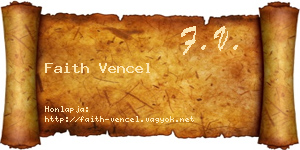 Faith Vencel névjegykártya